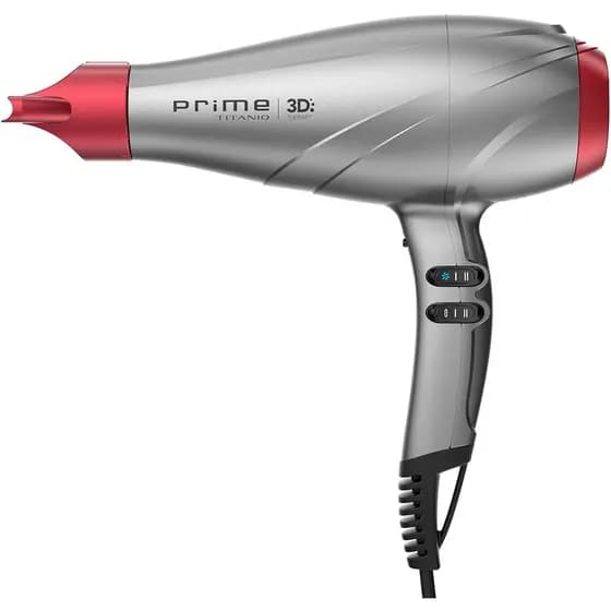 Secador De Cabelo Profissional Prime Titânio 3D 2300W de Alta Potencia - 127V