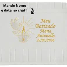Toalha Lavabo Personalizada Batismo Meu Batizado