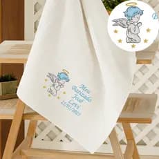 Toalha Bordada Personalizada Bordada Batizado Com Nome