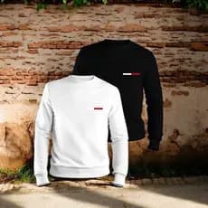 2 un Moletom Gola Redonda Masculino Feminino flanelado Envio imediato