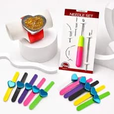 Kit 5 Agulhas Para Alongamento Entrelace Pulseira Trancista