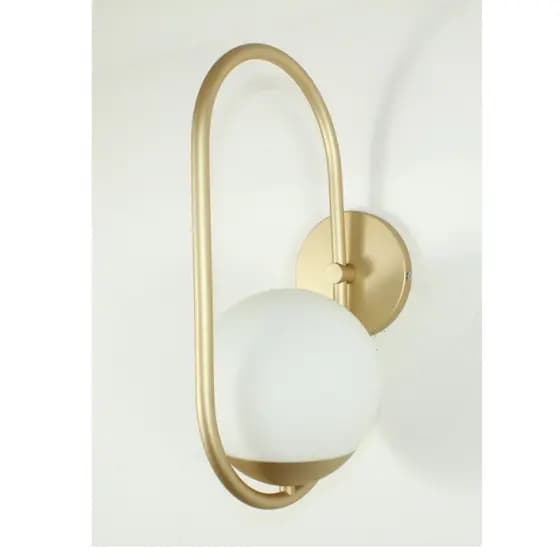 Arandela oval no estilo jabuticaba em alumínio com globo de vidro e soquete lampadas e27