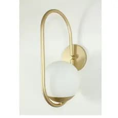Arandela oval no estilo jabuticaba em alumínio com globo de vidro e soquete lampadas e27