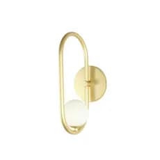 Arandela de Parede Oval Modelo Jabuticaba com Globo de Vidro de 8 cm e Soquete para Lâmpada G9