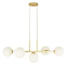 Lustre Pendente Jabuticaba de Teto 5 Globos de Vidro 12cm Soquete G9