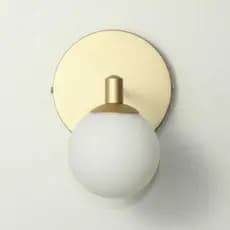 Arandela retrô industrial Jabuticaba com 1 globo de 8 cm em vidro soquete para lâmpada G9 Halopin