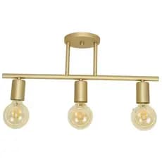 Lustre de teto luminária trilho spot plafon reto alumínio para 3 lâmpadas E27