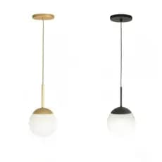 Pendente Lustre Luminária de Teto Fio Regulável Jabuticaba em Alumínio com 1 Globo Vidro E27