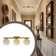 Lustre de teto plafon luminária em aluminío modelo jabuticaba 3 ou 2 globos de vidro