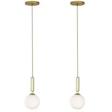 Kit 2 Pendentes Jabuticaba Pirulito Com Globo De Vidro