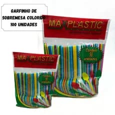 GARFINHO DE SOBREMESA 100 UNID  COLORIDO BOLOS DOCES FESTAS ANIVERSARIOS DESCARTAVEIS RESISTENTE