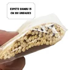 ESPETO 15 CM BAMBU 100 UNID PARA CHURRASCO FESTAS EVENTOS PALITOS RESISTENTE SEKI