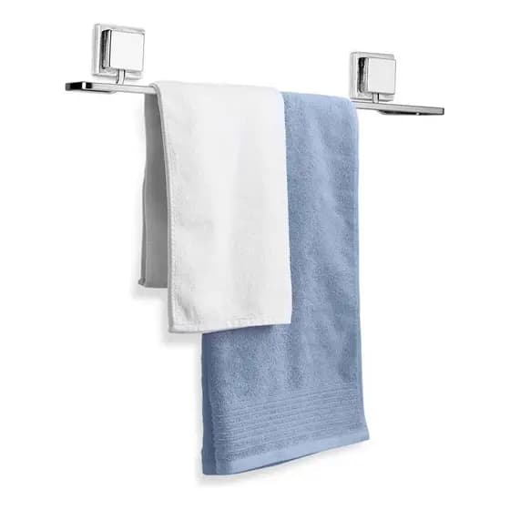 Suporte Porta Toalha De Banho Toalheiro 50cm Banheiro Sem Furo Fixação 3m Cromado