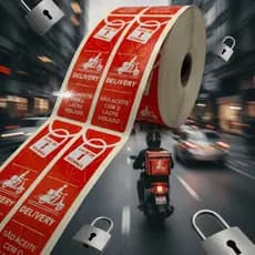Adesivo Etiqueta Lacre Segurança Delivery Cadeado