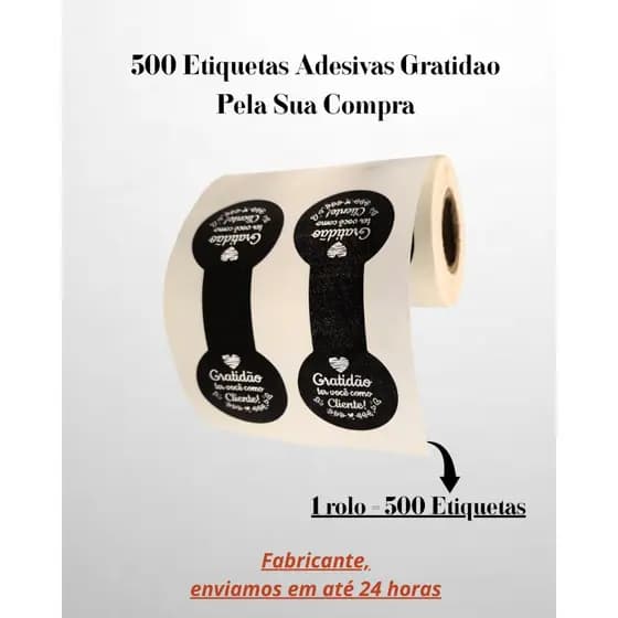 Adesivos 8x3 cm Tamanho Grande Gratidão Ter Você Como Cliente Delivery Ideal Para Embalagens
