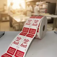 Etiqueta 1000 Lacre Com Frase Segurança Feito com Amor