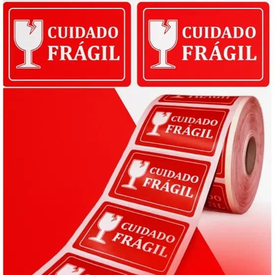 Adesivo Selo Cuidado Ideal Para Peças Frágil