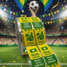 Etiqueta 9x2,5 cm – Modelo Copa | Lacre de Segurança para Delivery