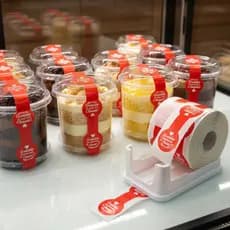 Etiqueta adesiva "gratidão ter você como cliente" ideal para delivery