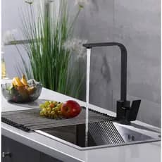 Torneira Preta Luxo Monocomando Bancada Mesa 360º Articulada Pia Aerador Misturador Quente Frio