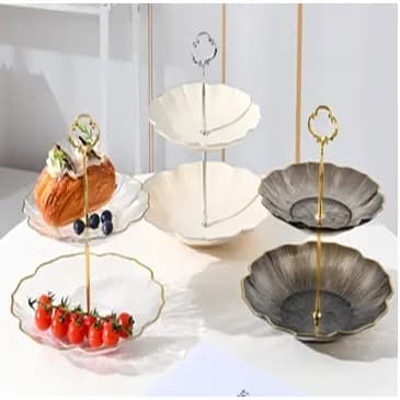 Petisqueira de Doces e Petiscos de múltiplos andares – Decorativa para Mesa Posta, Festas e Chá da Tarde