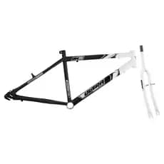 Quadro Com Garfo Bicicleta Motorizada Customizada Aro 26 Bicolor Ultra Bikes V Brake Com Pino
