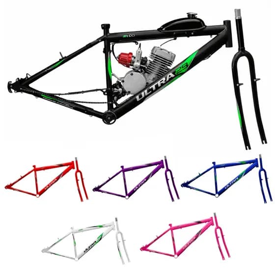 Quadro Com Garfo Aro 29 18 POL Bicicleta Motorizadas MTB Resistente V-Brake UltraBikes