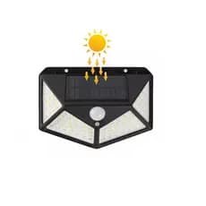 Luminária Solar 100 Led Com Sensor Prova D'Água Refletor Solar Parede Luz Led Solar