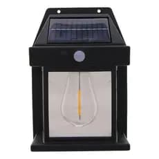 Luminária Solar Parede Arandela Colonial Vintage Led Sensor Presença Bateria Prova D'Água Automática