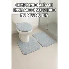 Tapete para Banheiro macias qualidade 50x80 kit 3 peças