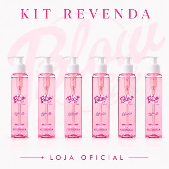 Kit Revenda 6 Sabonete Líquido Morango Karité Blow Girl Atacado Corpo e Banho 200ml