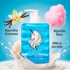 Body Cream Vanilla Iluminador Blow Unicorn Gel Creme Glitter 320g Blow Girl