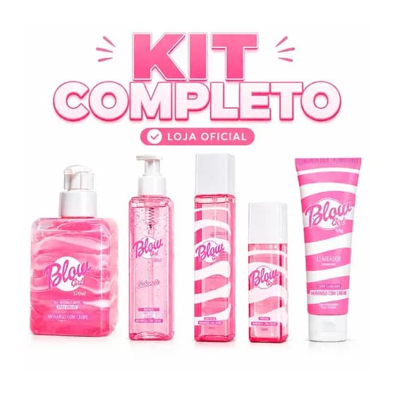 Kit Skincare Blow Girl 5 Produtos: Clareador, Hidratante Corporal, Sabonete, Perfume e Body Splash Loja Oficial