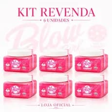 Kit Revenda 6 Esfoliante Corporal Geleia Morango Rocha Vulcanica Blow Girl Atacado 525g