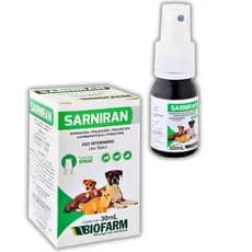 Biofarm Sarniran 30mL – Medicamento Veterinário Contra Sarna e Fungos em Animais de Estimação