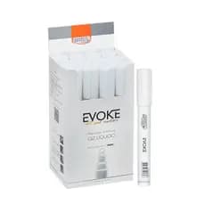 Kit 12 Unidades De Giz Liquido Branco Evoke Para Paredes E Janelas