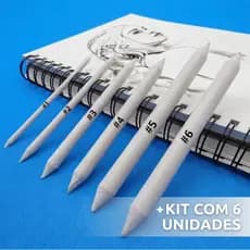 Esfuminho N1 Ao N6 Profissional Para Desenho Kit Com 6 Peças Durável Para Sombra Suave E Efeitos Visuais