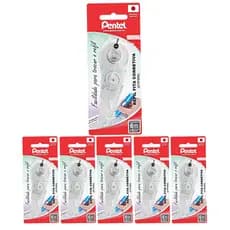 Kit 6 Peças Refil Fita Corretiva Pentel Transportável Prático