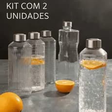 Kit 2 Garrafas Vidro Geladeira Refrescos Caseiros Profissional