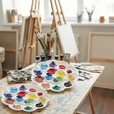 Suporte Para Mistura De Tintas Godê Flor 12 Cavidades Kit Com 2 Unidades Artistico