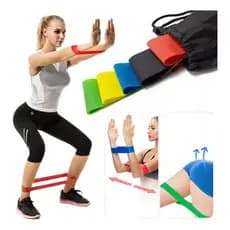 KIT 5 FAIXA ELÁSTICA SUPER MINI BAND PARA TREINO EXERCÍCIOS FUNCIONAL AEROBICO
