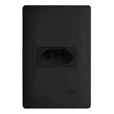Tomada 10a 4x2 Habitat Black Preta Fame Facil Instalação Cor Preto