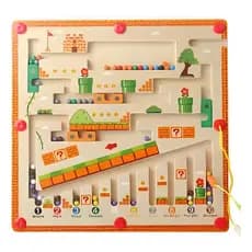 Labirinto Magnétic Infantil Madeira Jogo Montessori Imã 29Cm