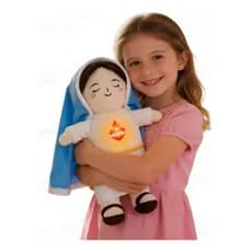 Pélucia Virgem Maria C/ Respiração Som Luz Alivia Ansiedade