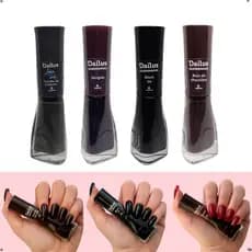 Kit 4 Esmaltes Dailus Cores Intensas favoritas da manicure
