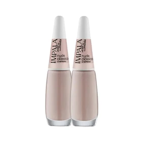 KIT 2 ESMALTE IMPALA NUDE CLÁSSICO DA MANICURE