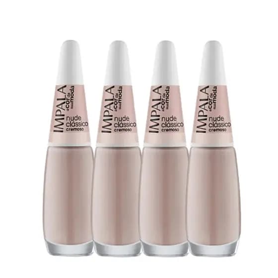 KIT 4 ESMALTE NUDE CLASSICOS IMPALA QUERIDINHOS DA MANICURE