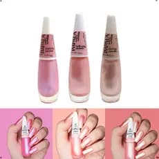 Kit 3 Esmaltes Perolados Rosas Impala favoritos da manicure perfeito para todos os dias