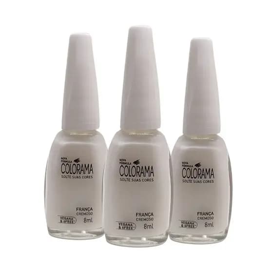 KIT 3 ESMALTE COLORAMA FRANÇA CLÁSSICOS DA MANICURE