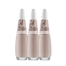 KIT 3 ESMALTE IMPALA NUDE CLASSICO QUERIDINHOS DA MANICURE